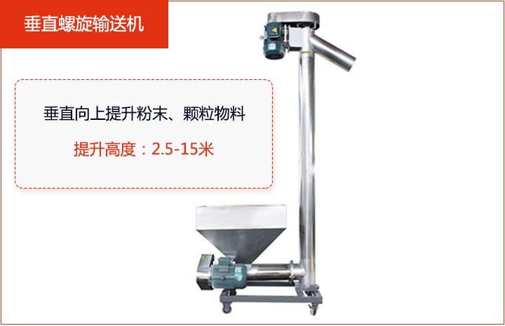 适合垂直或大倾角输送粉状、颗粒物料